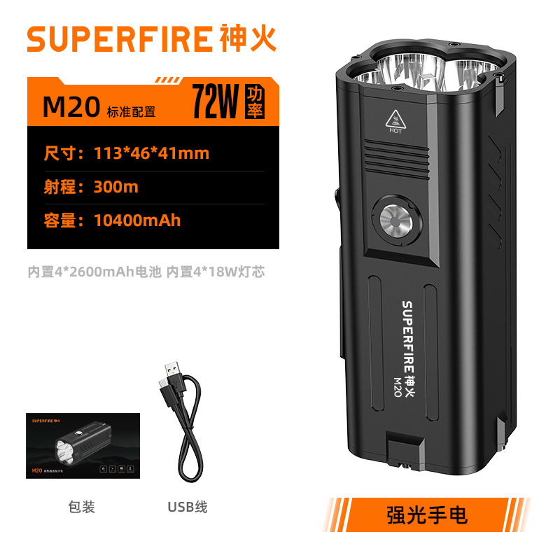 神火M20四核P50燈芯高亮強(qiáng)光手電筒圖片1