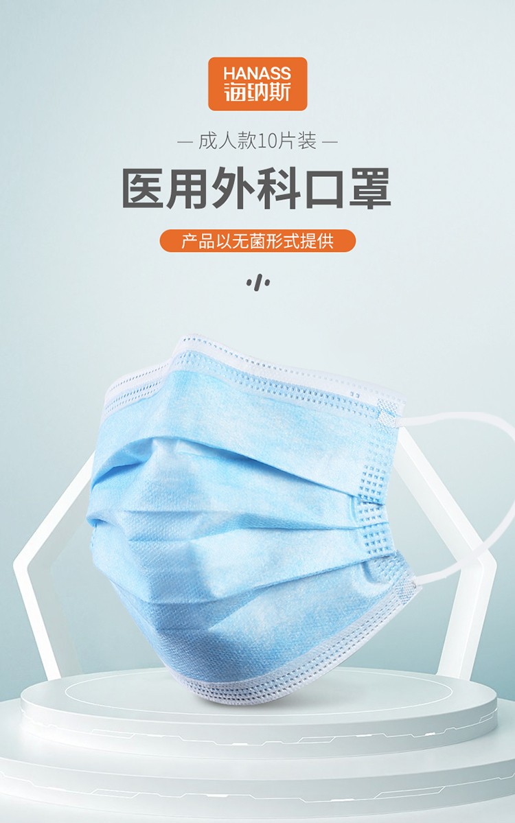 海納斯一次性醫用外科口罩圖片