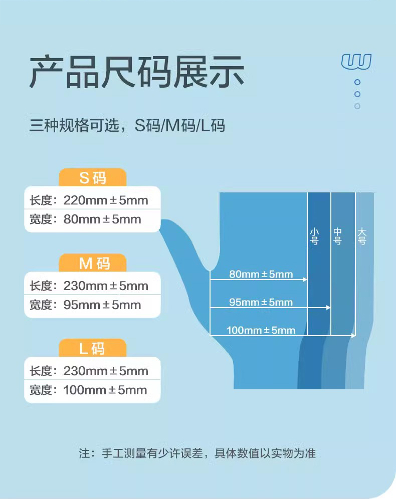 高邦604-010051一次性使用非滅菌醫(yī)用橡膠檢查手套小號S碼11
