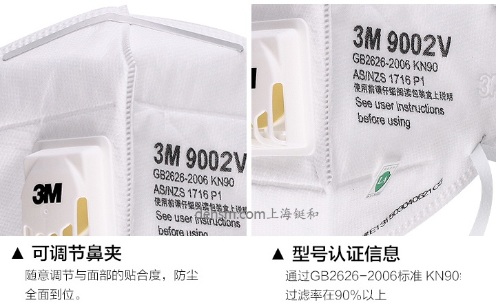 3M9002V口罩可調(diào)節(jié)鼻夾，符合國標(biāo)認證